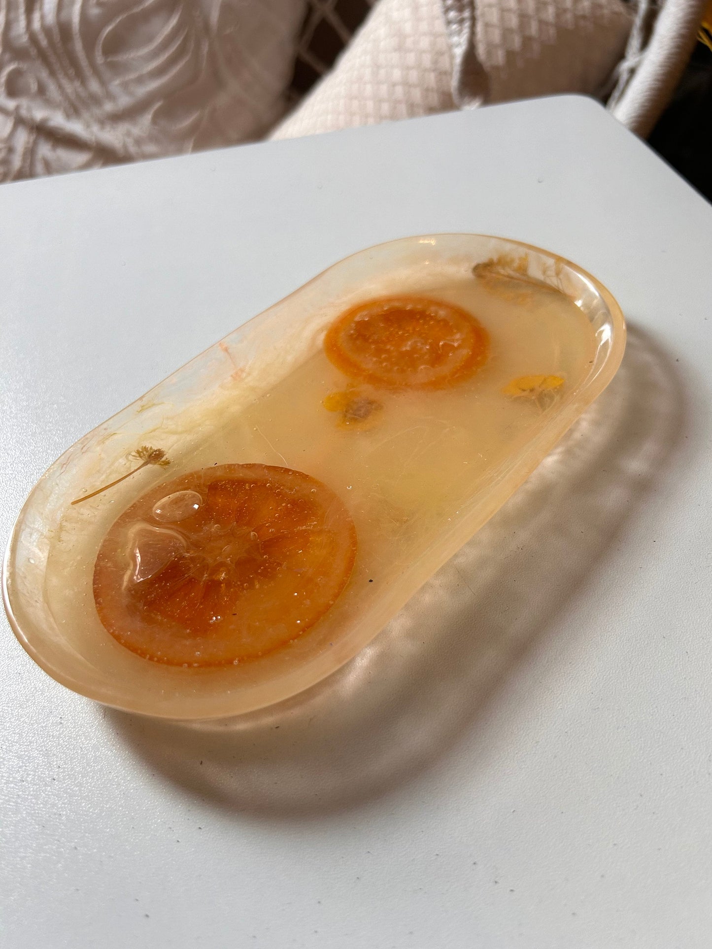 Orange Blossom Resin Mini Tray
